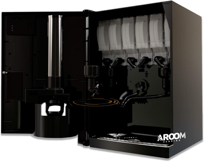 9 Option Coffee and Beverage Vending Machine has Automatic cup dispenser for the coffee and hot drinks