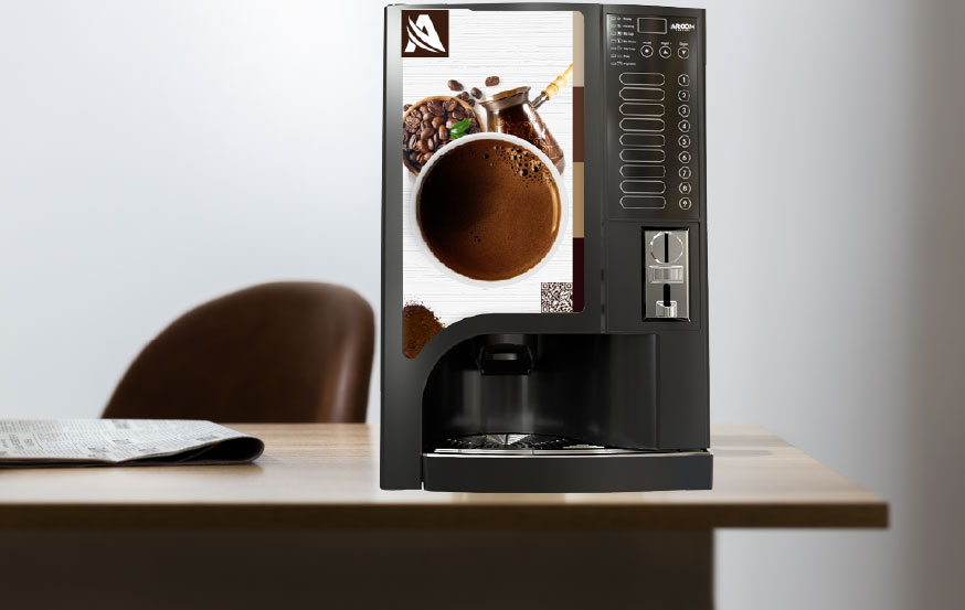 9 Option coffee vending machine from Aroom Vending. Coffee Vending Machine Manufacturer