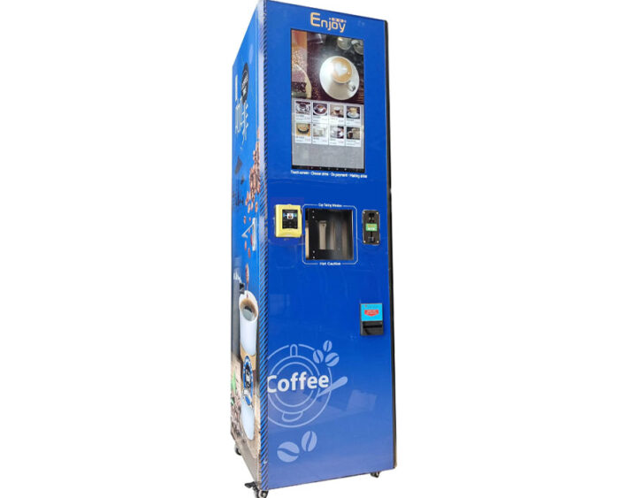 AROOM freshly ground smart coffee vending machine with 19-bar ULKA pump and 21-inch touchscreen