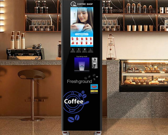 Floor Standing Hot Drinks Coffee Vending Machine with Coffee Grinder