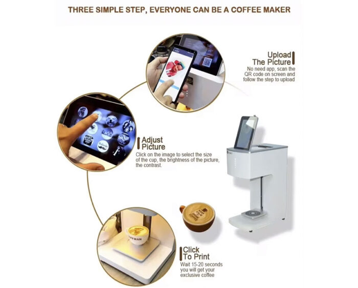 ARFM1 – Mini Coffee Printer (Brown/Gold/Matcha) - Image 4