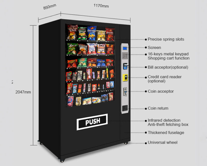 1060ARB – Refrigerated Vending Machine with 60 Slots for Snacks and Drinks - Image 4