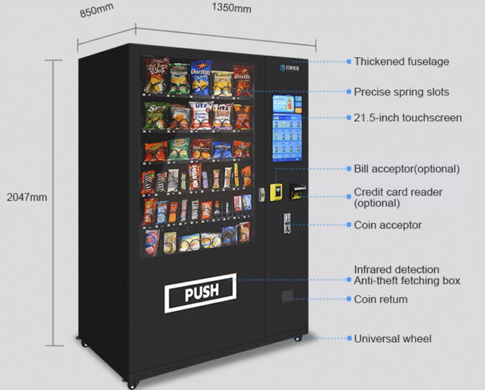 1060AR – Refrigerated Snack and Drink Vending Machine 60 Slots 21.5 Inch Screen - Image 4