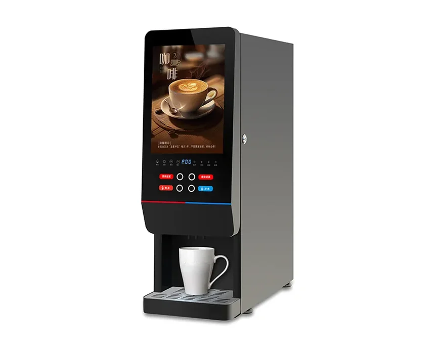 AR102SV2 hot and cold beverage maker rear view with ventilation and water connections